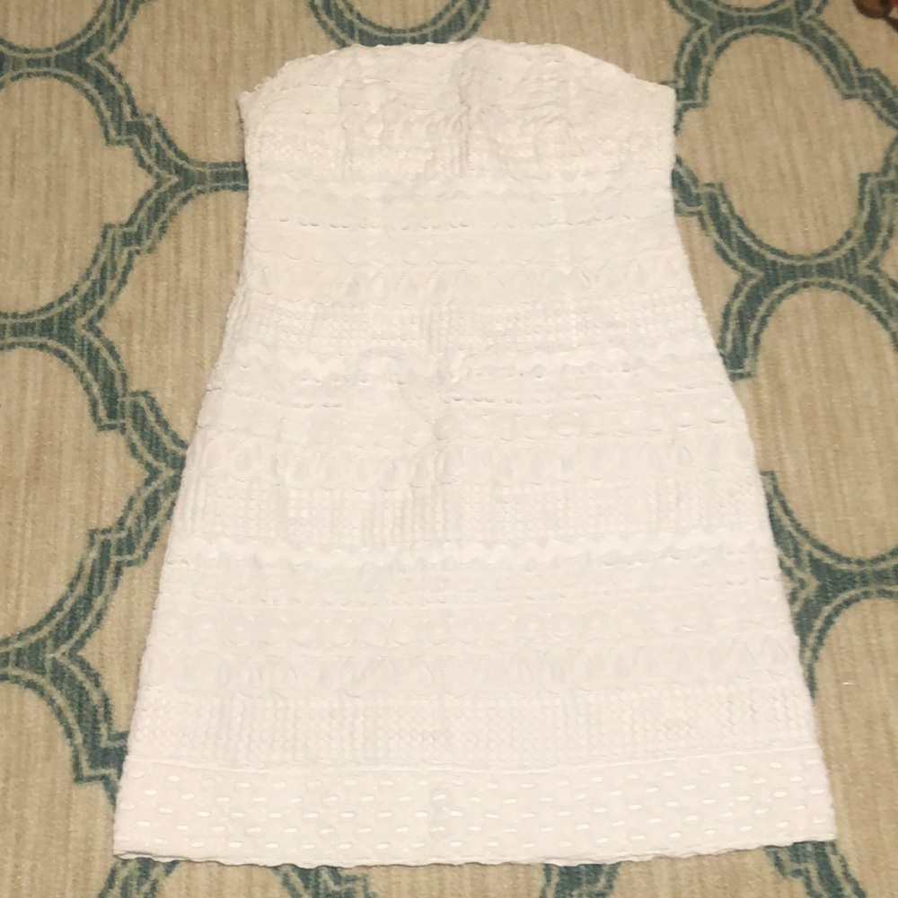 Lilly Pulitzer white label dress strapless